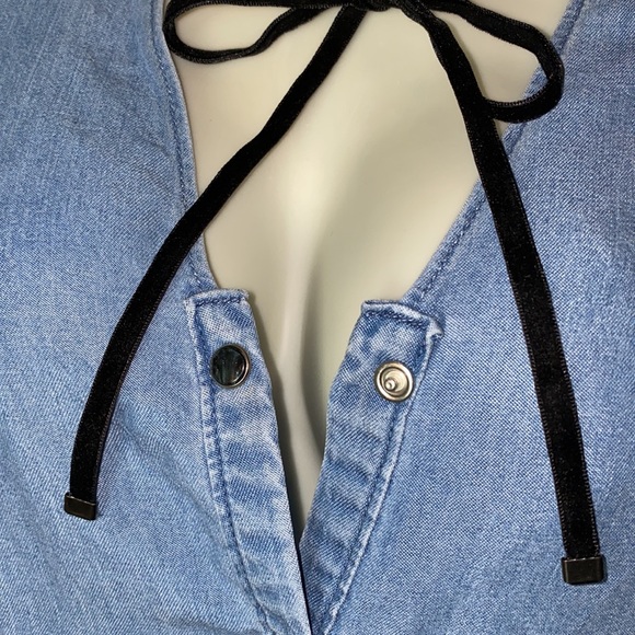 Paige denim collared snap down top - Picture 10 of 12